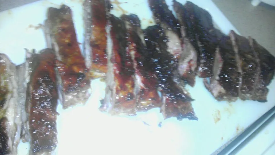 Snapdishの料理写真:Honey Glazed B.B.Q Ribs|Jamelさん