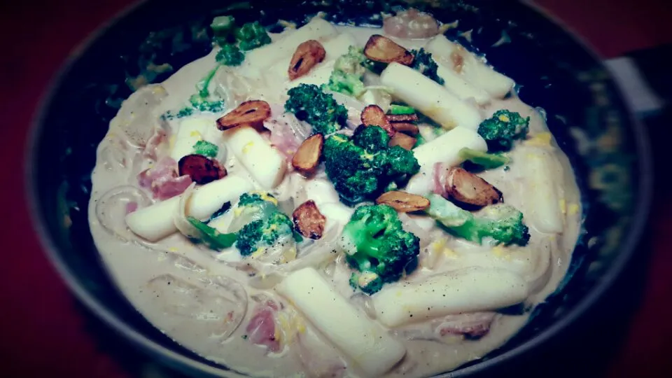 soybean milk carbonara TTEOKBOKKI|Juhee Hanさん