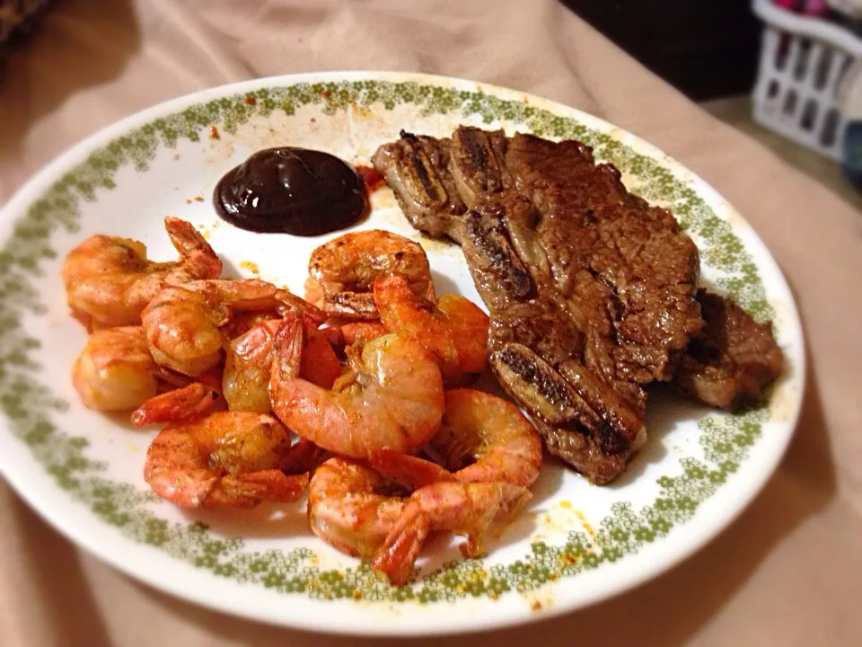 Beef side rib and prawns|Jessica Cさん