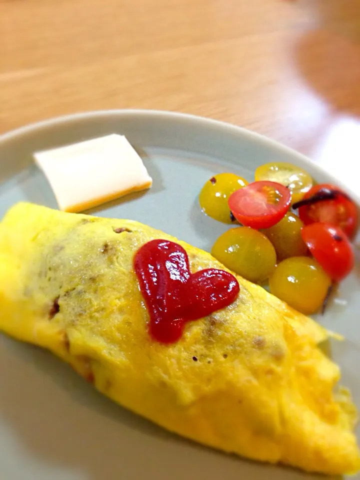 納豆挽肉そぼろのチーズオムレツ|y3_3yさん