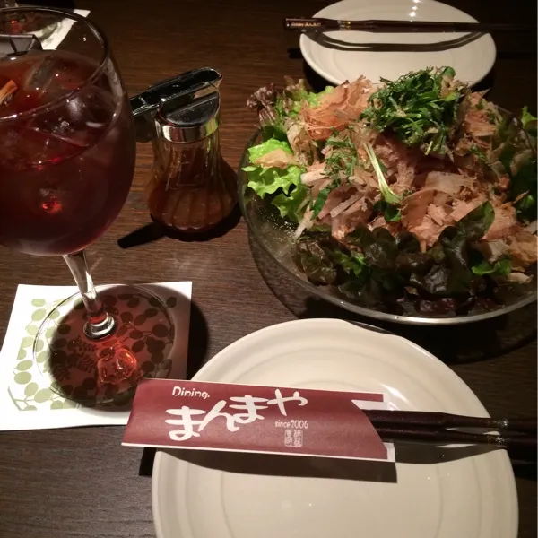 Snapdishの料理写真:リニューアルさて初のまんまや。
店内もキレイやし、メニューも豊富！
梅肉大根サラダ※ポテトチーズ揚げ※明太子チーズオムレツ※手羽先*|acaneさん