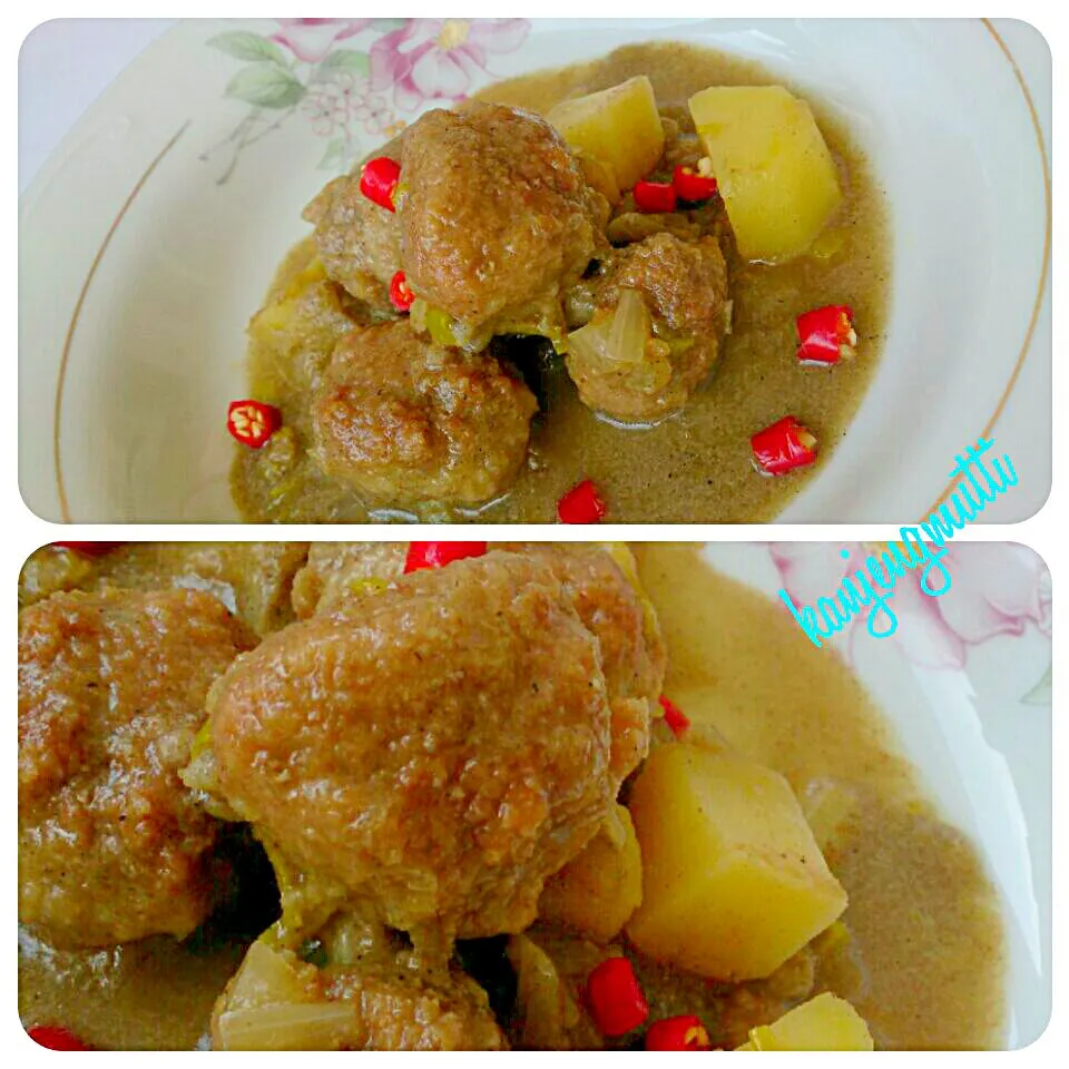 potatoes meat balls curry|kanjengmuttiさん