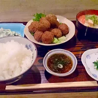 いわしのつみれ唐揚げ定食@大阪・老松通りの瀬戸|Akira Sugiyamaさん