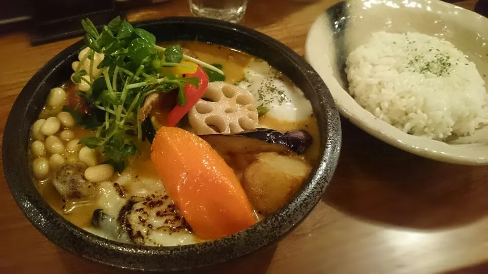 知床鳥と野菜のスープカレー|まりなさん