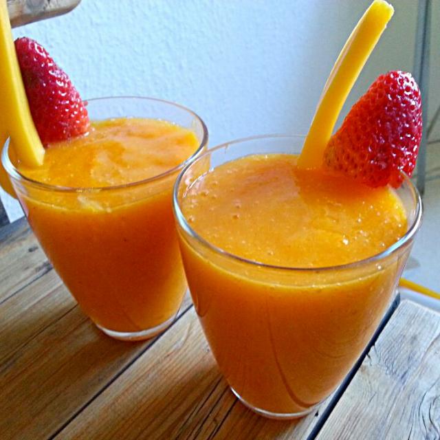 Mango Persimmon Mandarine smoothie/Sitt | SnapDish[スナップディッシュ] (ID:uGqLOa)