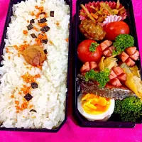 Snapdishの料理写真:鮭弁当^_^旦那用|メロンぱんなさん