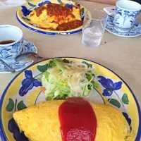 Snapdishの料理写真:Omelette and rice.|ゆいさん