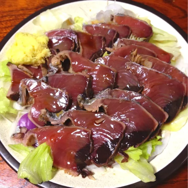 酒の肴ばかりですがf^_^;)
カツオのたたき、浜松ギョウザ、ヤリイカの酢みそあえ|ゆのまきさん