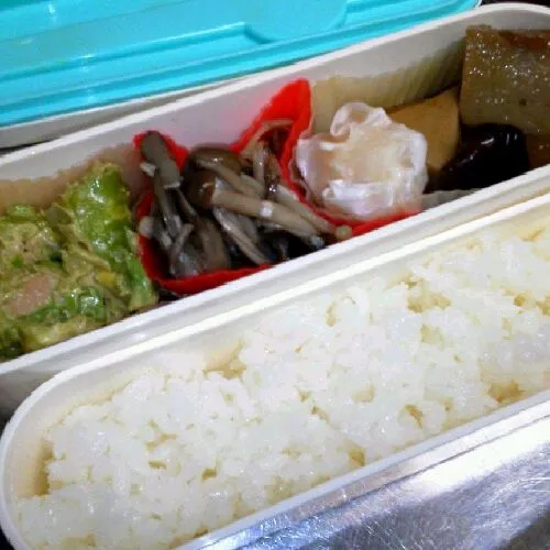 今日のお弁当☆
里芋と椎茸の煮物
冷凍焼売
キノコの酒蒸し塩麹和え
ﾌﾞﾛｯｺﾘｰとｱﾎﾞｶﾞﾄﾞとﾂﾅのｻﾗﾀﾞ|はるかさん