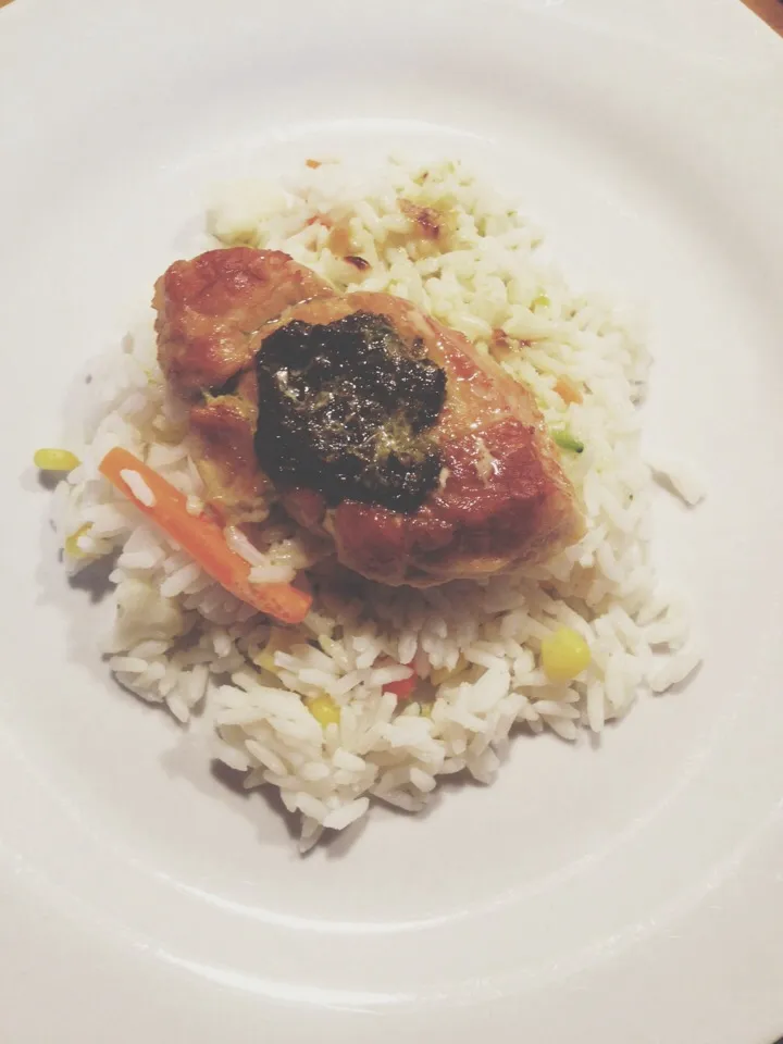 meat/pesto/rice/vegetables|katharinaさん