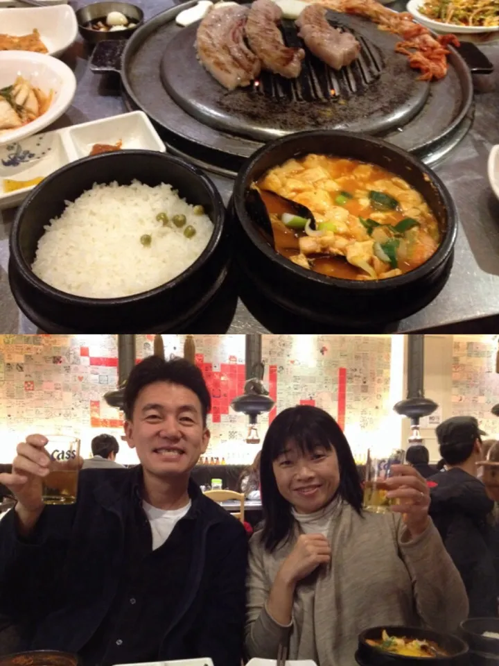 2014.3.15 🇰🇷サムギョプサル&スンドゥブチゲ🍻🍻🍻|ゆみずさん