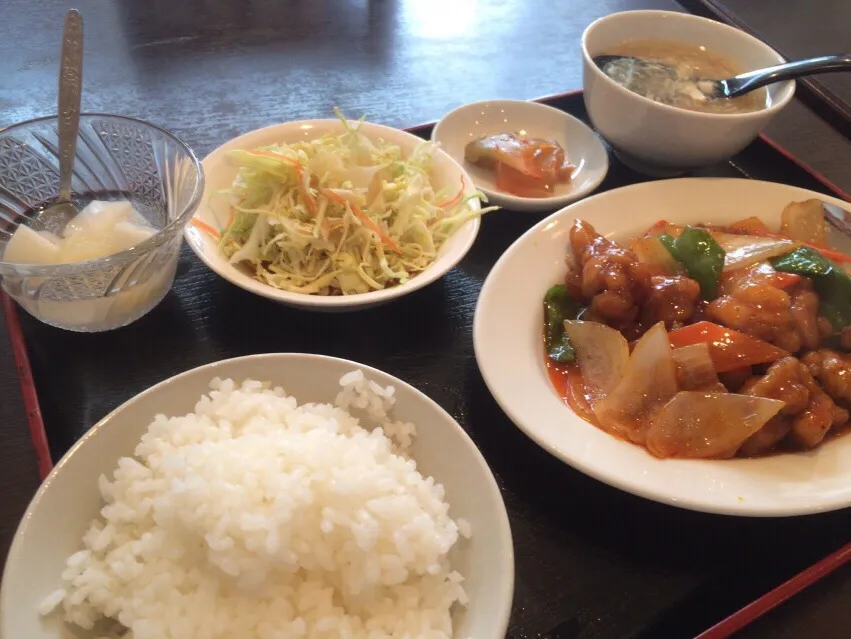 【日替定食】四川風鶏肉野菜炒めを頂きました。|momongatomoさん