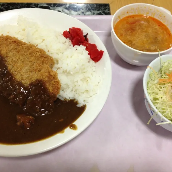 今日の昼はレッドブルだけだったので、めっちゃ早めの夕飯^_^、カツなんて乗っけちまったぜ笑
これで400円、安い！|taitonさん