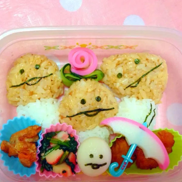 なめこ〜双葉なめこ〜ななめこ〜弁当♫今日は朝から雷でずっと雨だよ(xдx;)息子リクエストのなめこでテンションあげてね〜(∩˃o˂∩)♡|calmamanさん