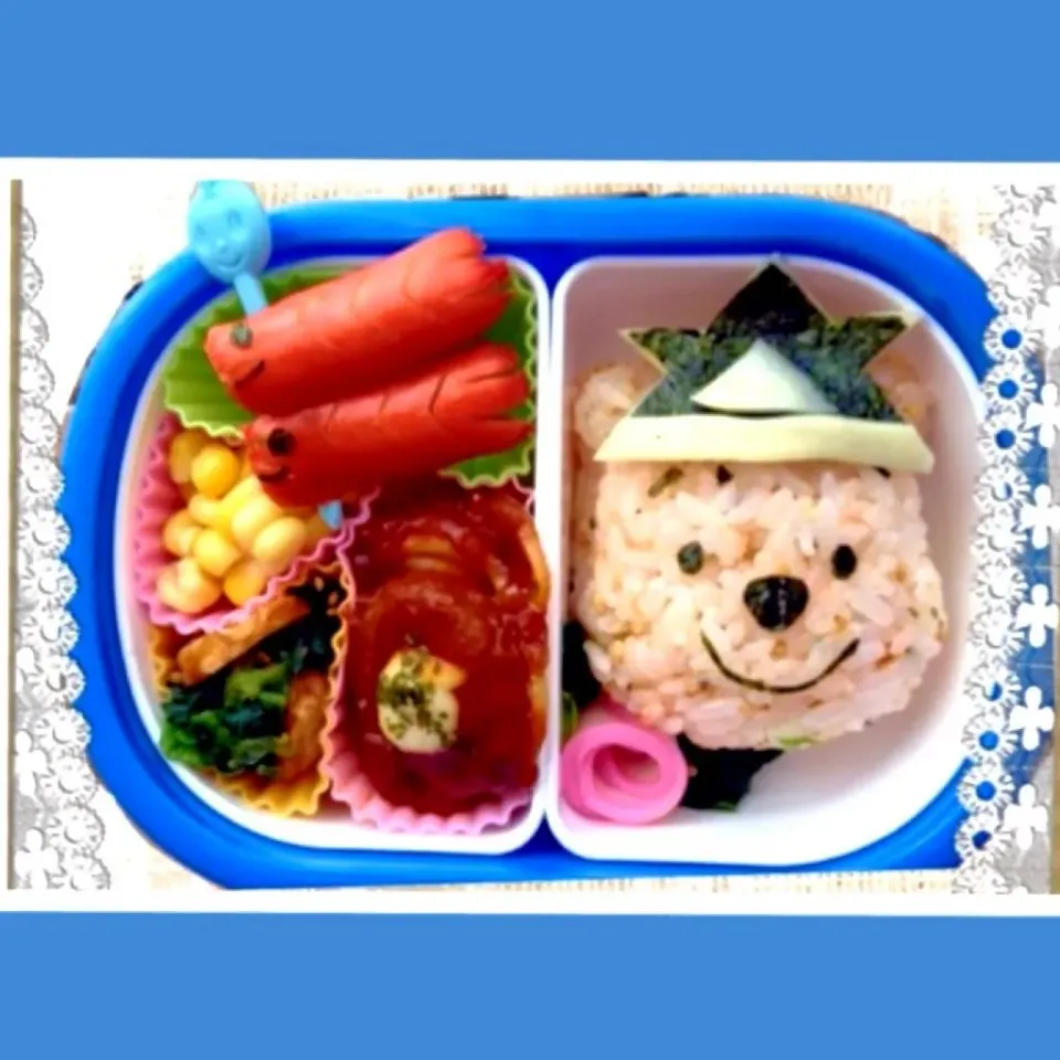 Snapdishの料理写真:こどもの日お弁当♫プーさんバージョンです(*^_^*)|calmamanさん