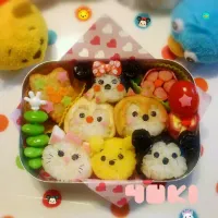 ディズニーツムツムなミニサイズおにぎりお弁当♪