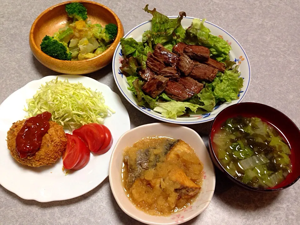 肉あり魚ありの晩ご飯|Orie Uekiさん