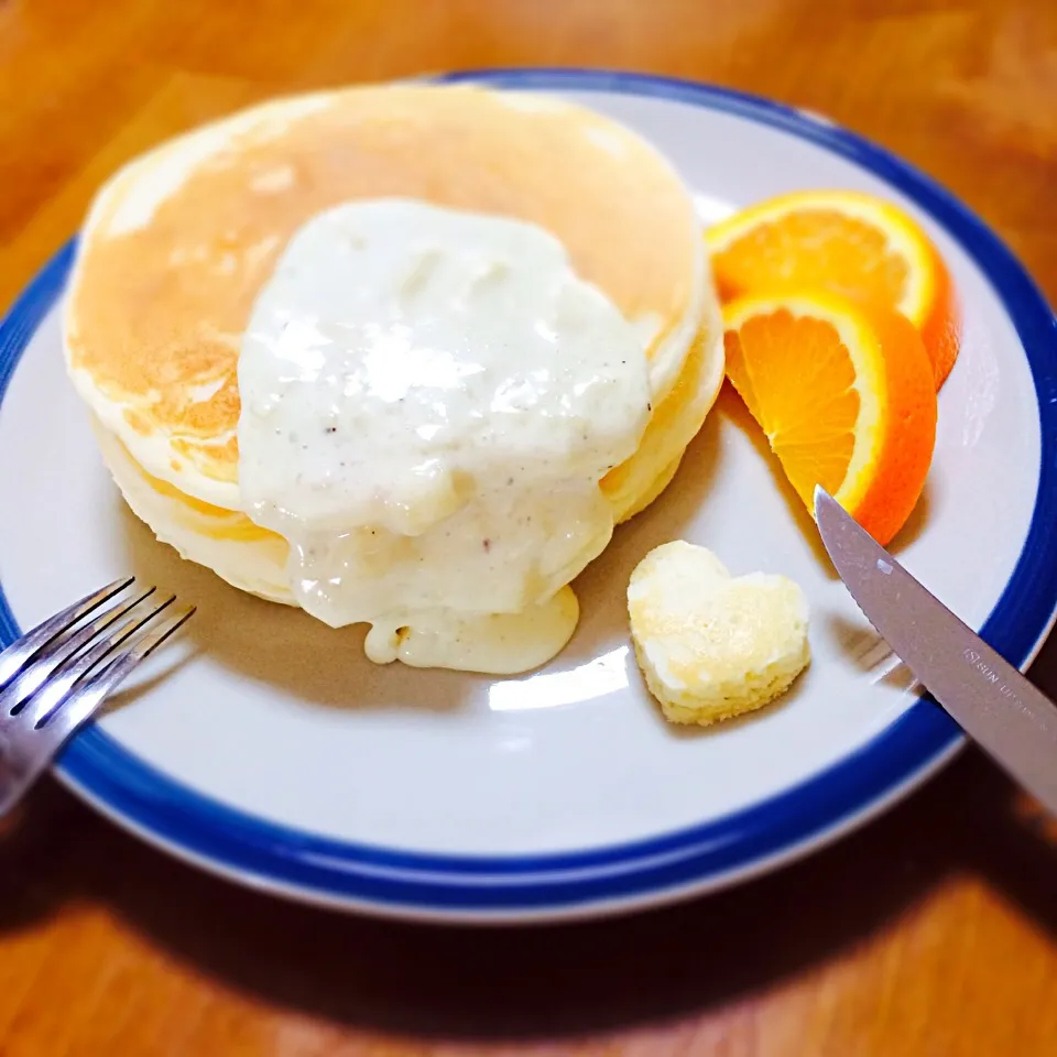 米粉のチーズフォンデュパンケーキ|みう✩°｡⋆さん