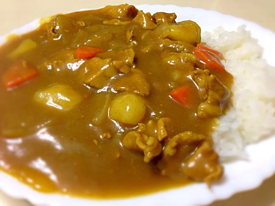 Snapdishの料理写真:今日は、おばーちゃんがカレー作ってくれた(^^)|ゆっちさん