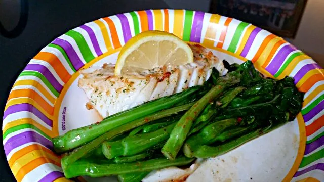 cod with chinese broccoli|agnes roさん