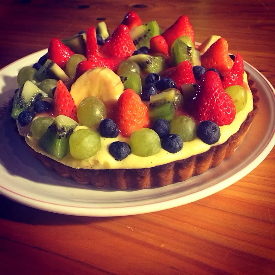 Tarte aux fruit(with lovely custard)|coco～delicious❤️さん