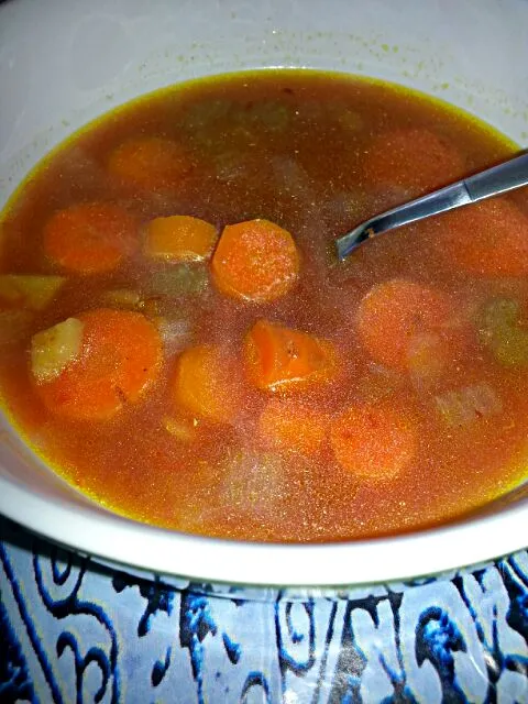 homemade carrot and ginger soup.|Polly Gelfusoさん