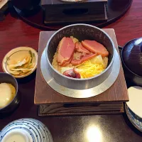 Snapdishの料理写真:カモ釜飯|ihsayabokさん