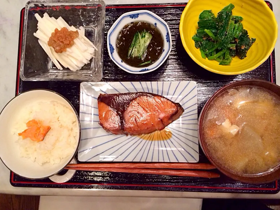 ぶりの照り焼き定食|さとみさん