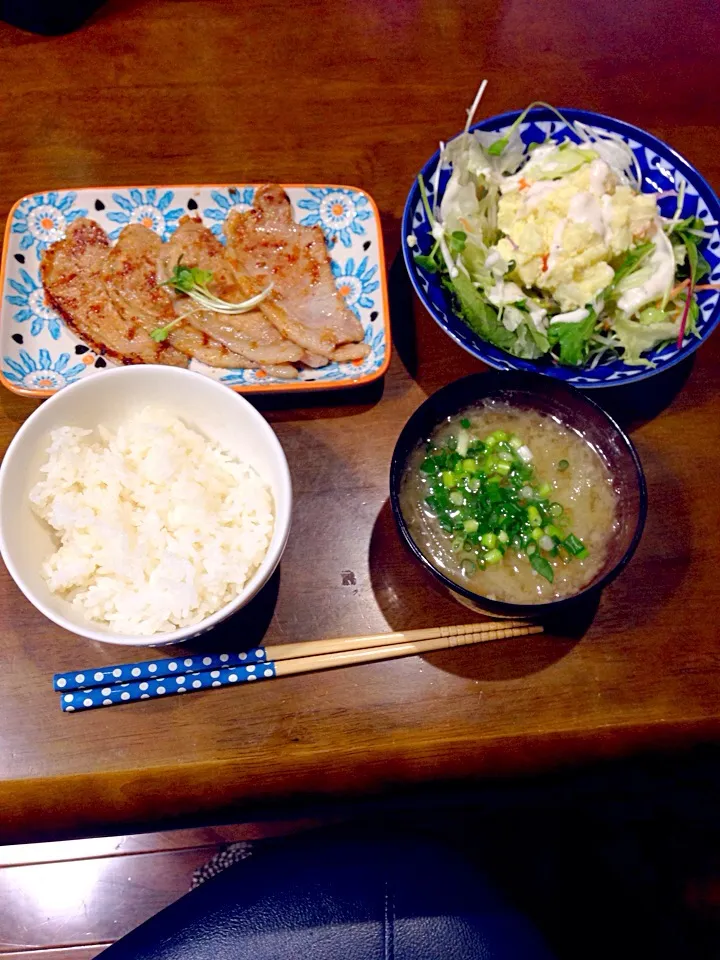 生姜焼きANDポテトサラダ夜ご飯☆|Miyukiさん