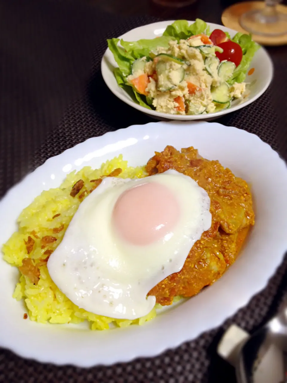 バターチキンカレーの晩ご飯|mikaさん