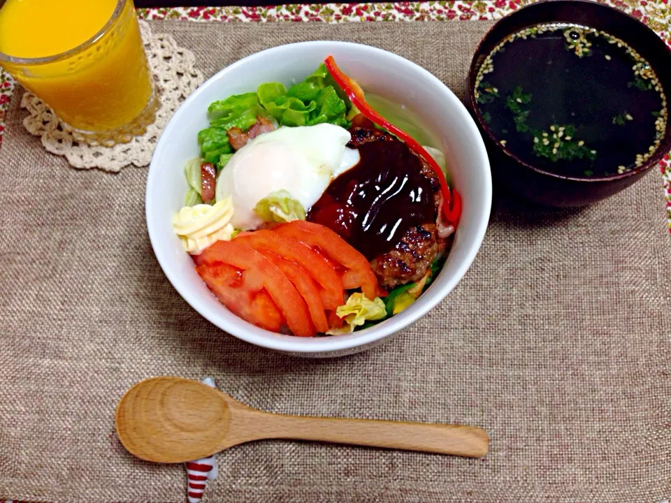 Snapdishの料理写真:ロコモコ丼♪|SAsamiさん