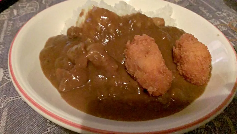 カキフライのせカレー|じぇいむずさん