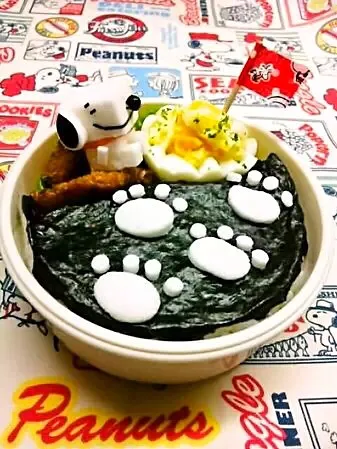 Snapdishの料理写真:スクエアスヌーピー海苔弁|namimoさん