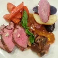 Snapdishの料理写真:Chateaubriand with Colored Potatoes|Dustin Stairさん