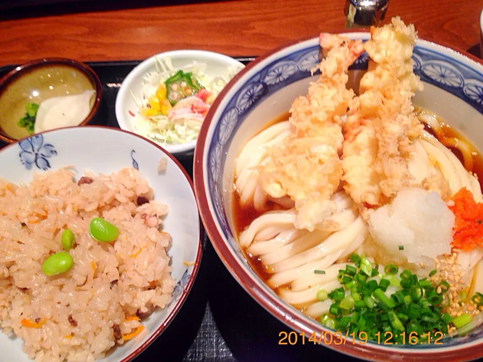 うどん棒の『海老天うどんと蛸メシ』|コージ💫さん