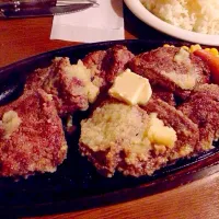 Snapdishの料理写真:ランチはステーキ