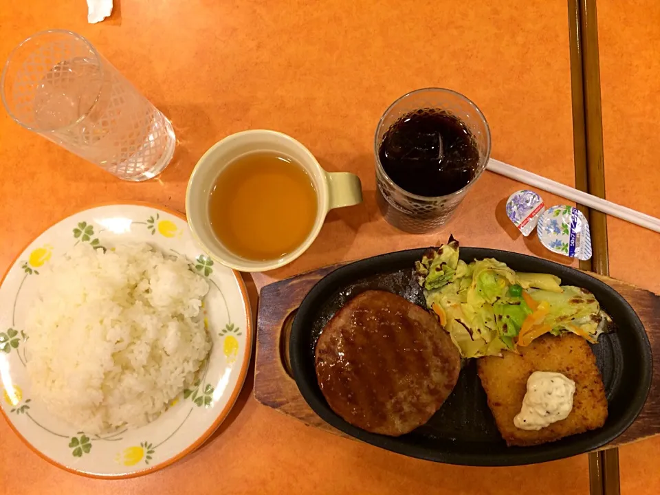 サイゼリヤ 日替わりハンバーグランチ|ばーさんさん