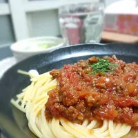 Snapdishの料理写真:ミートソーススパゲティー|Risa Yamaguchiさん