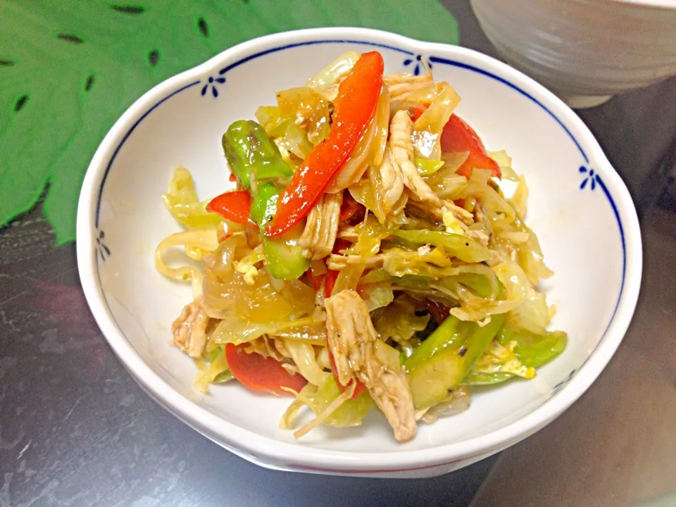 蒸し鶏と野菜のマリネ|みやさん