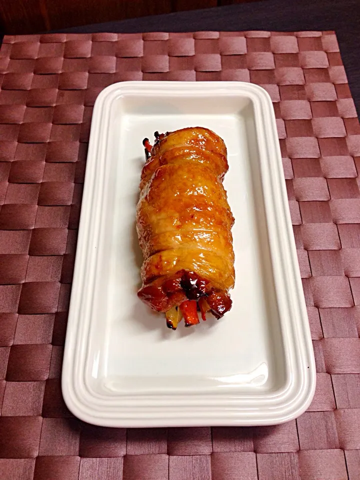 Chicken Roll with Teriyaki sauce|YUMI.Yさん