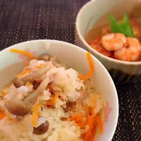 ツナの炊き込みご飯と厚揚げのあんかけ〜♡|ちぽりんさん