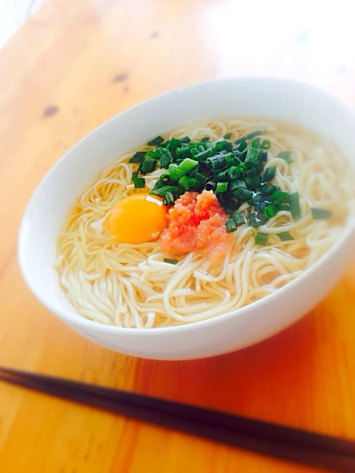 Snapdishの料理写真:明太釜玉うどん|robin-mさん