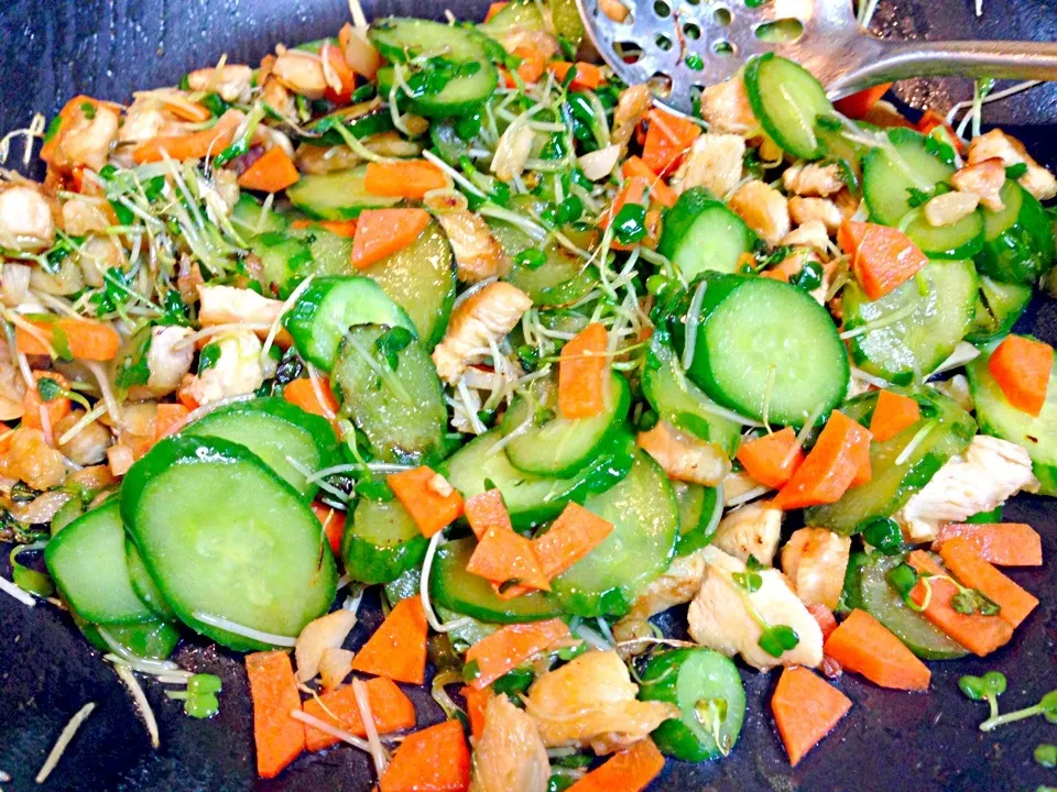 💋Sappari aji Chicken & Veggies sauté in Olive Oil💋|Earth Angelさん