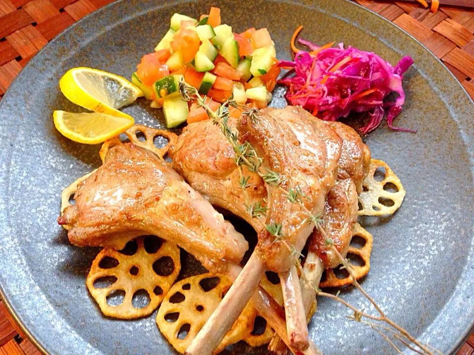 Saute of Lebanon style lamb chops🔥kuzu pirzola🐑ﾚﾊﾞﾉﾝｽﾀｲﾙ ﾗﾑﾁｮｯﾌﾟｽﾃｰｷ|🌈Ami🍻さん