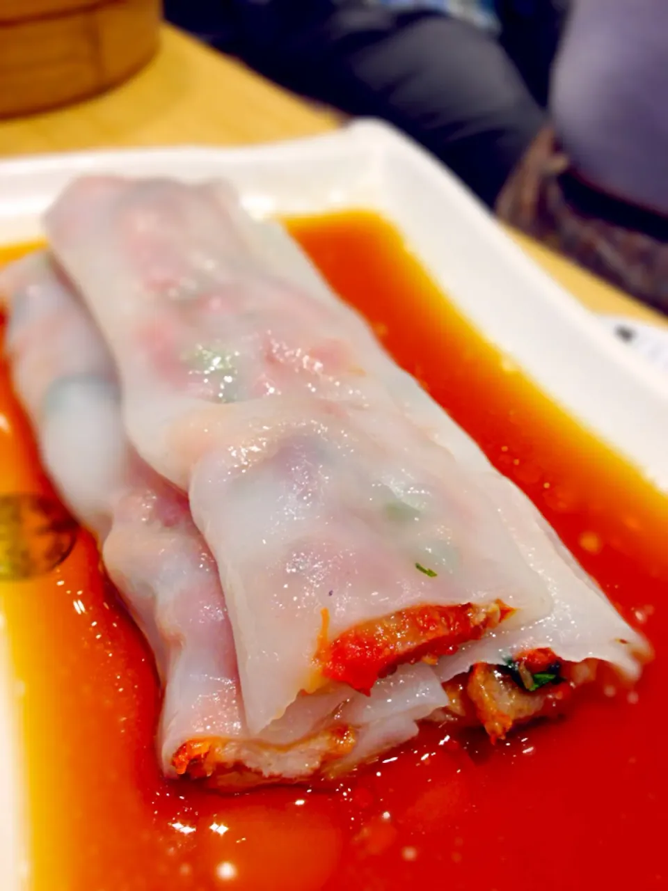 Rice roll with char siew@Tim Ho Wan, Plaza Singapura|coxiella24さん