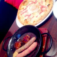 Snapdishの料理写真:ベーコンとたまごのピザ|七瀬さん