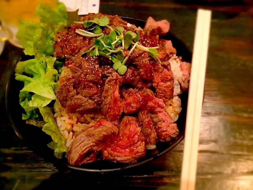 焼肉丼(大)|あほぱななさん