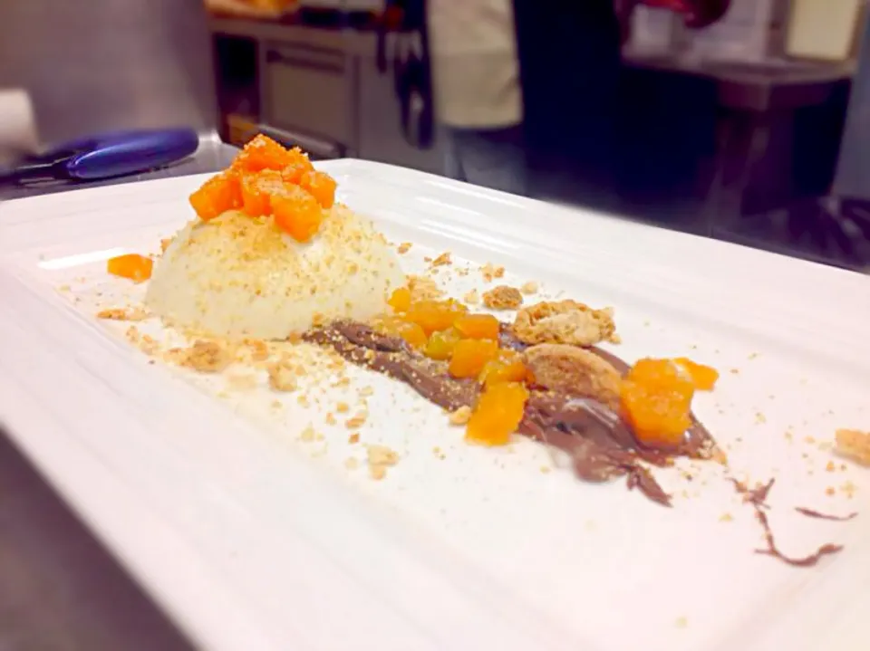 Panna cotta zucca confit nutella e amaretto|Fabrizio Pelagus Castelliさん