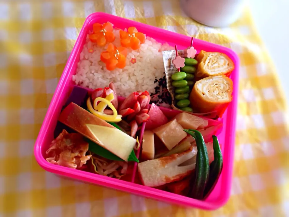 Snapdishの料理写真:3/21金曜日☆夫に作ったお弁当|mamiさん