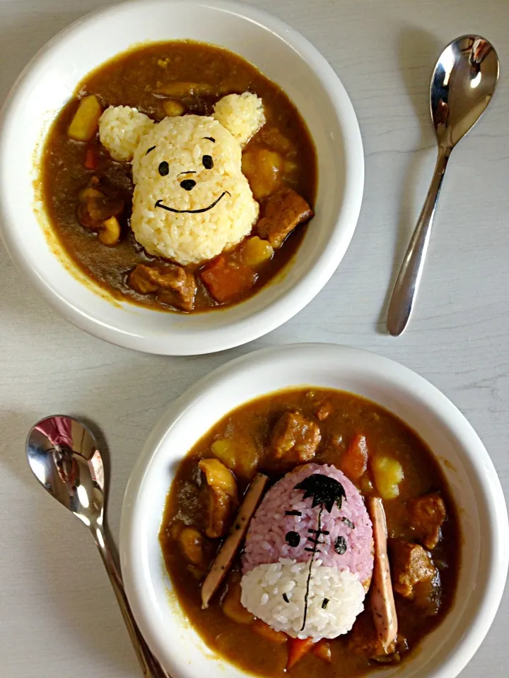 プーさん＆イーヨーカレー🍛|あいさん